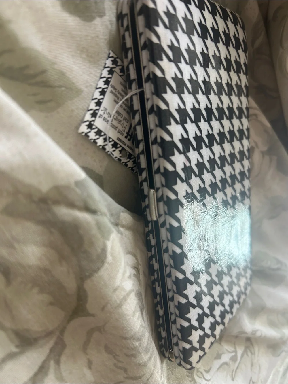 Mallory Clutch Black & White Houndstooth Wallet Case - Women Accessories